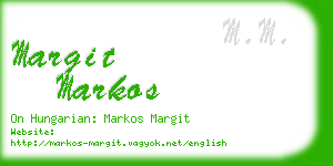 margit markos business card